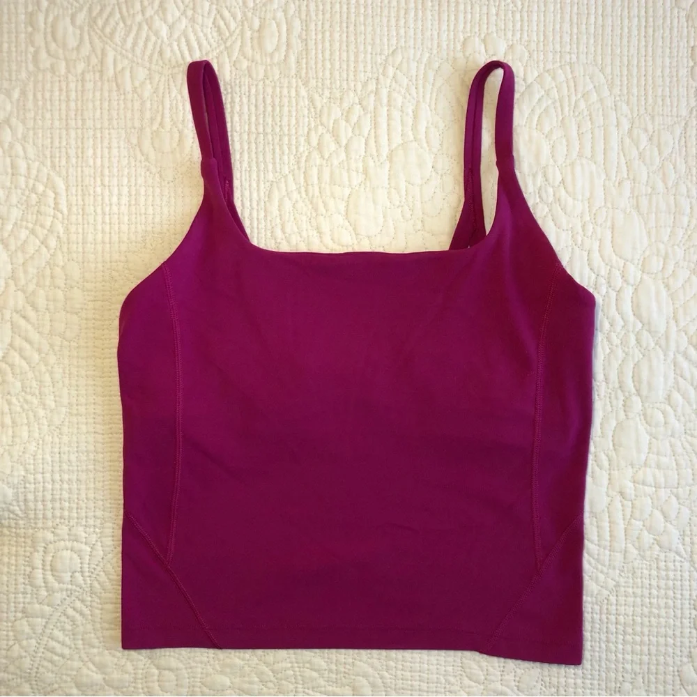 LULULEMON Women’s Magenta Purple Strappy Nulu Tank Top Sz 6 - Picture 2 of 13
